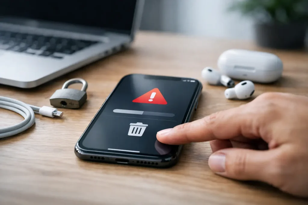 iPhone nulstilling guide til sikker sletning