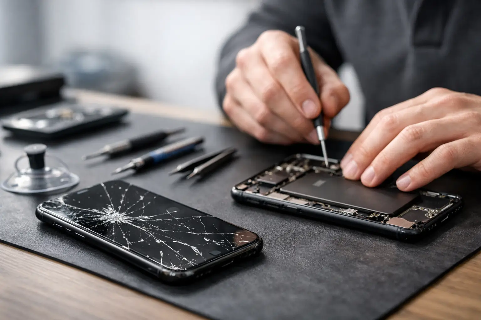 iPhone-reparation når skærmen er smadret