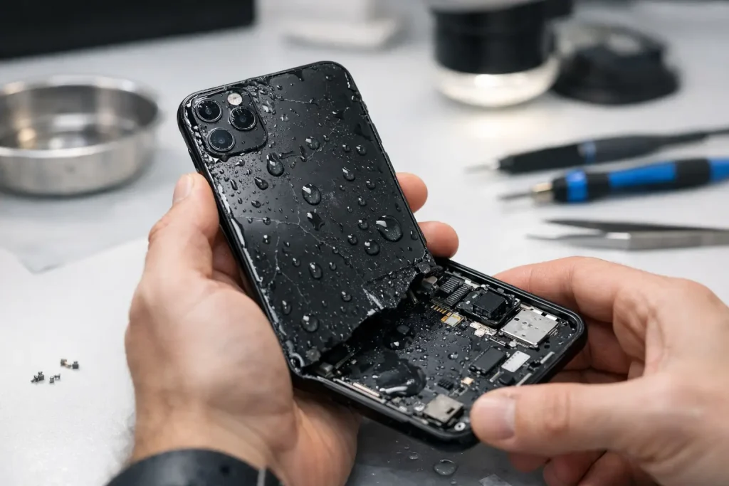 Kan man reparere vandskadet iPhone? Ja, ofte