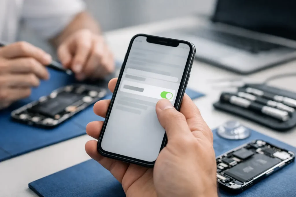 Sådan slår du Find iPhone fra før reparation